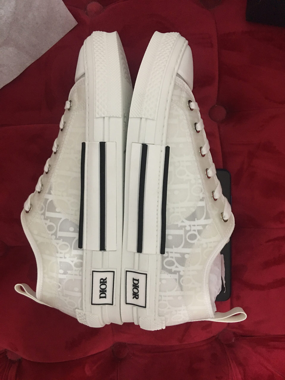 Dior B23 Low Full Alb - prezentare produs