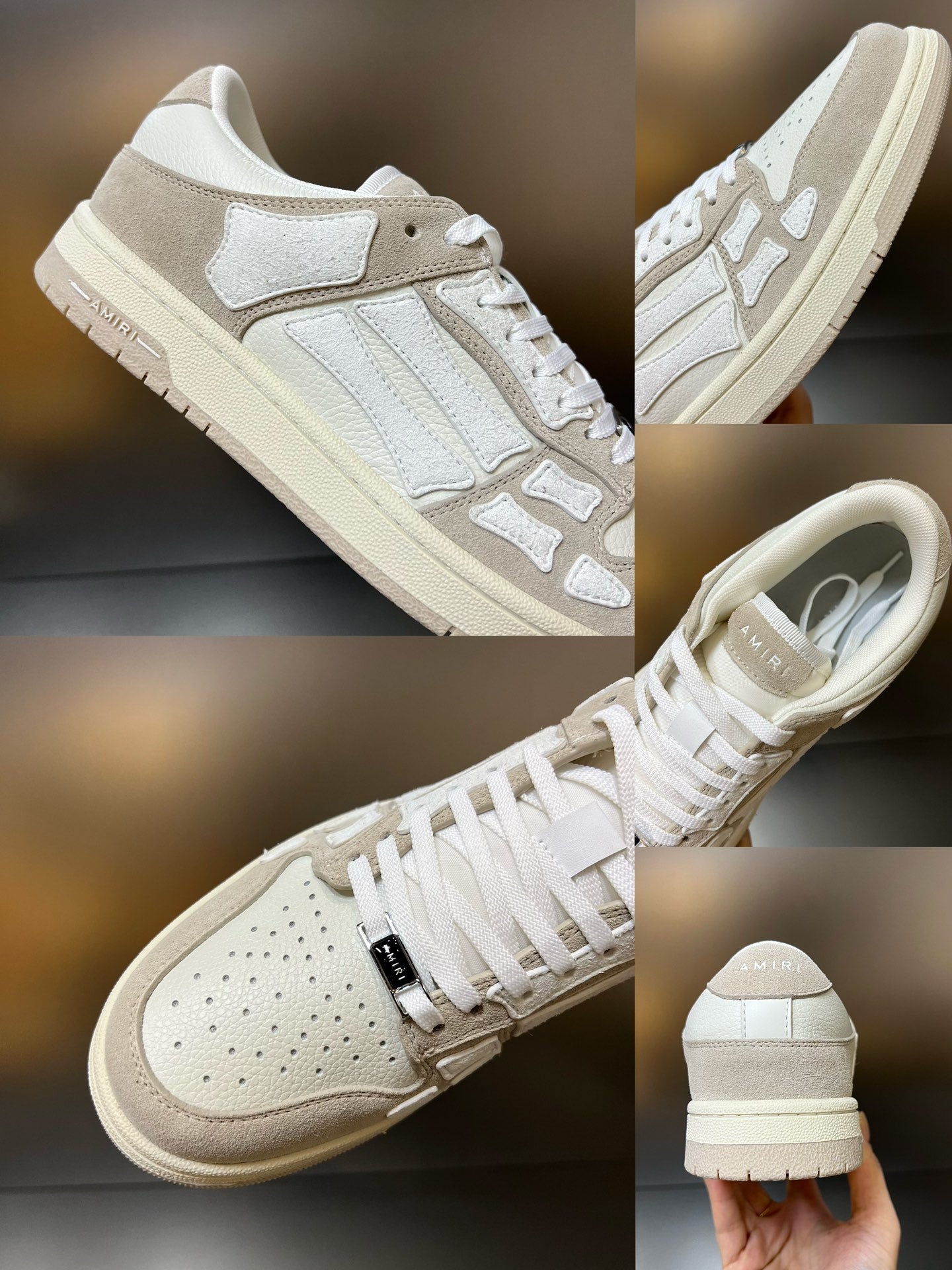 Amiri Skeleton Alb Crem - prezentare produs