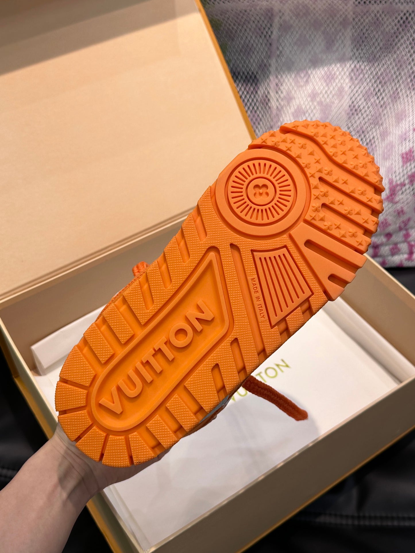 Louis Vuitton LV Pantofi sport Maxi Portocaliu Pânză - prezentare produs