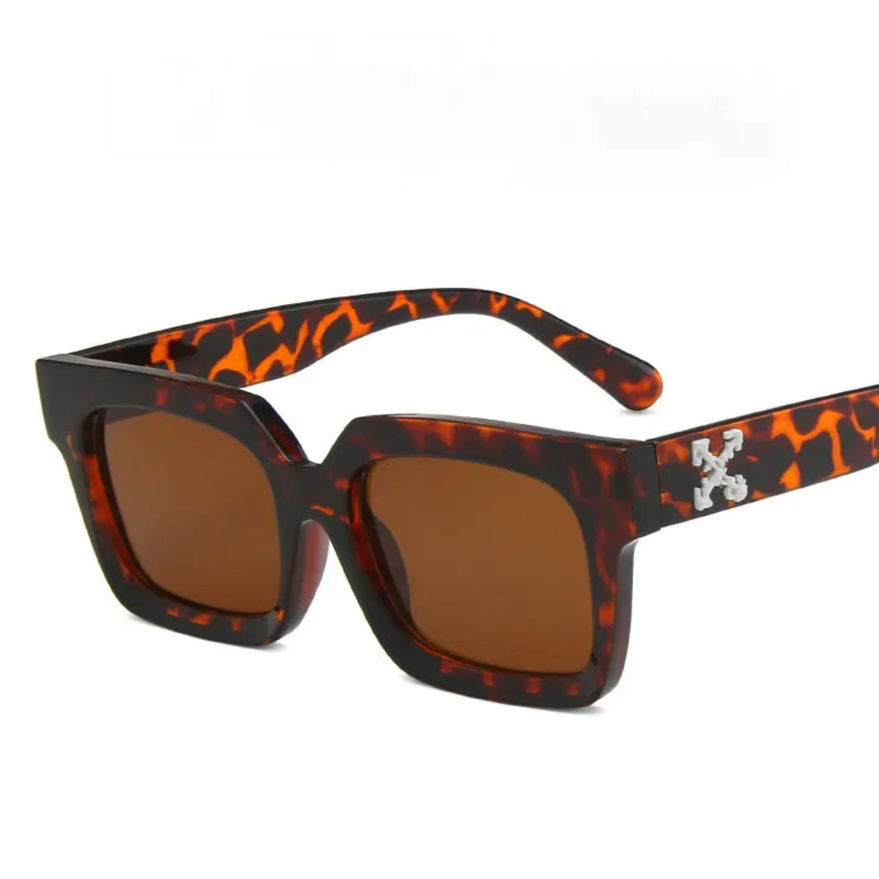 Off-White Glasses-Leopard Brown