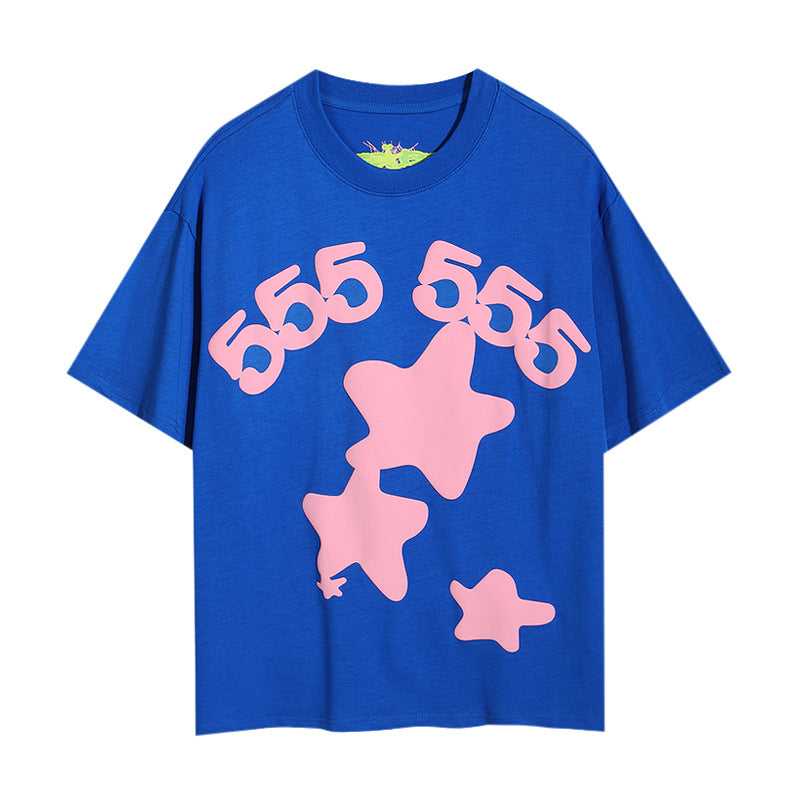 Sp5der 555 Albastru Tricou - prezentare produs