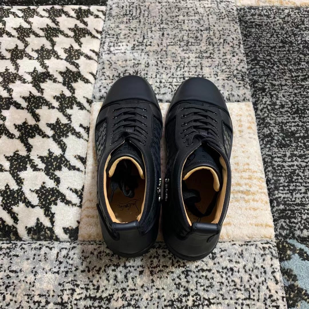 Christian Louboutin Clasic Negru Pattern High - prezentare produs