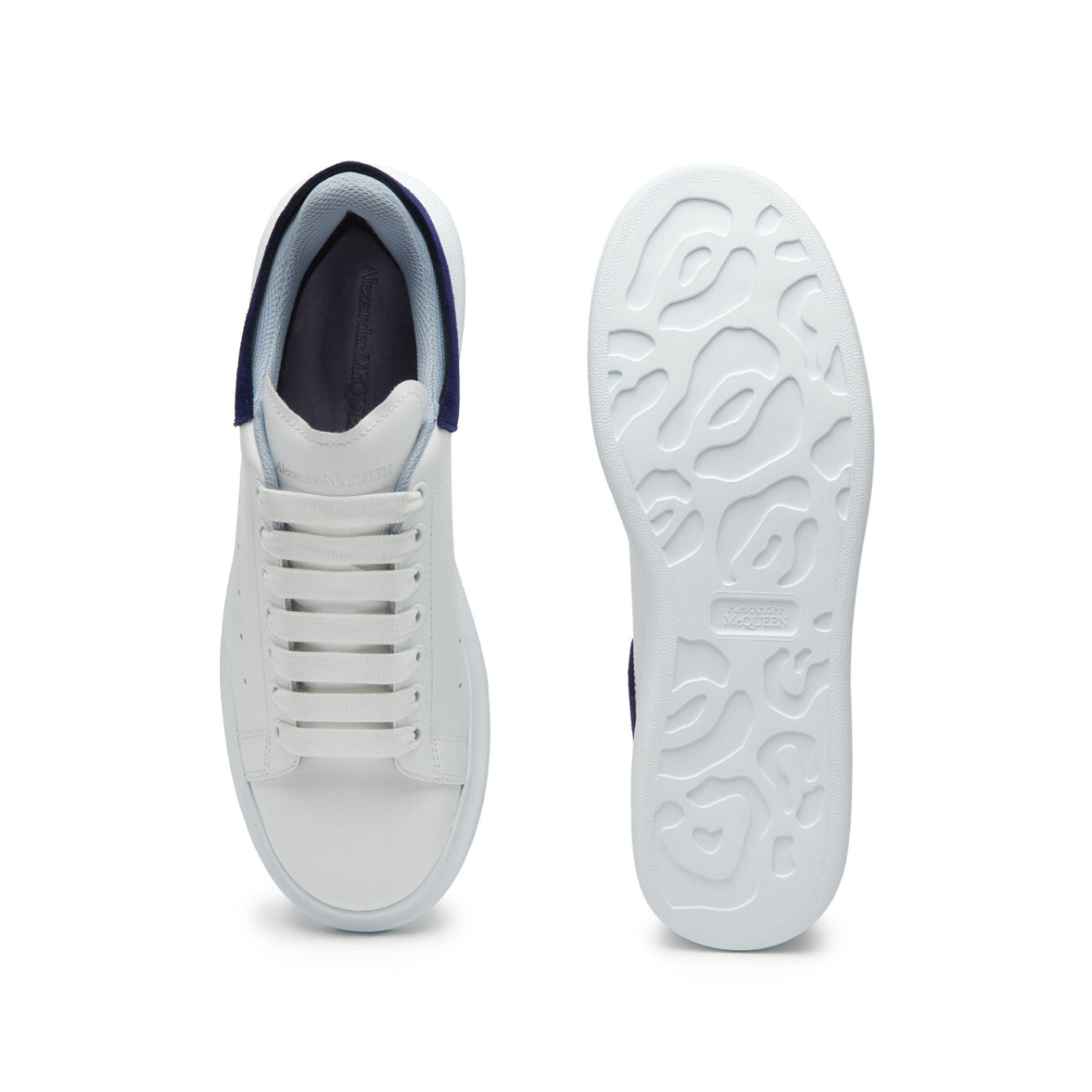 Alexander McQueen Oversized Sneaker 'White Navy Blue' - Tgjiuplug