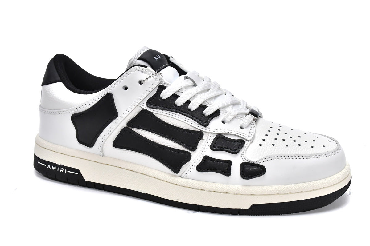Amiri Skeleton Low Alb Negru - prezentare produs