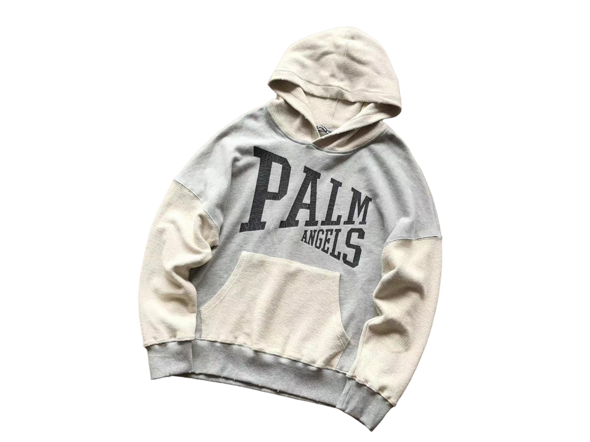 Palm Angels Gri Crem Hanorac - prezentare produs