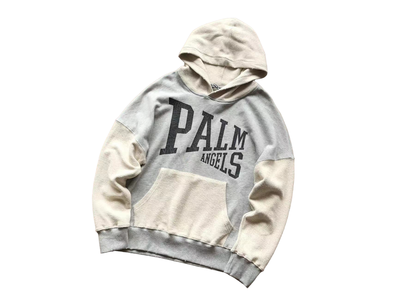 Palm Angels Gri Crem Hanorac - prezentare produs