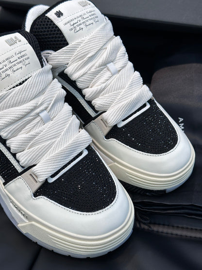 Amiri Ma 1 Negru Alb Diamonds Custom New Colecție Pantofi sport - prezentare produs