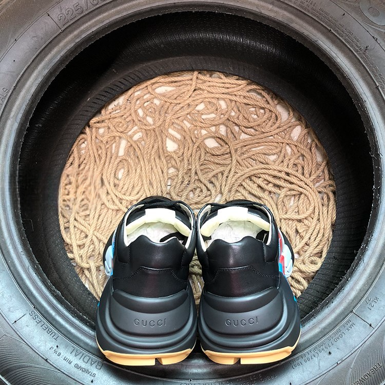 Gucci Rython Negru 3 Stripes Pantofi sport - prezentare produs