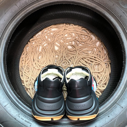 Gucci Rython Negru 3 Stripes Pantofi sport - prezentare produs