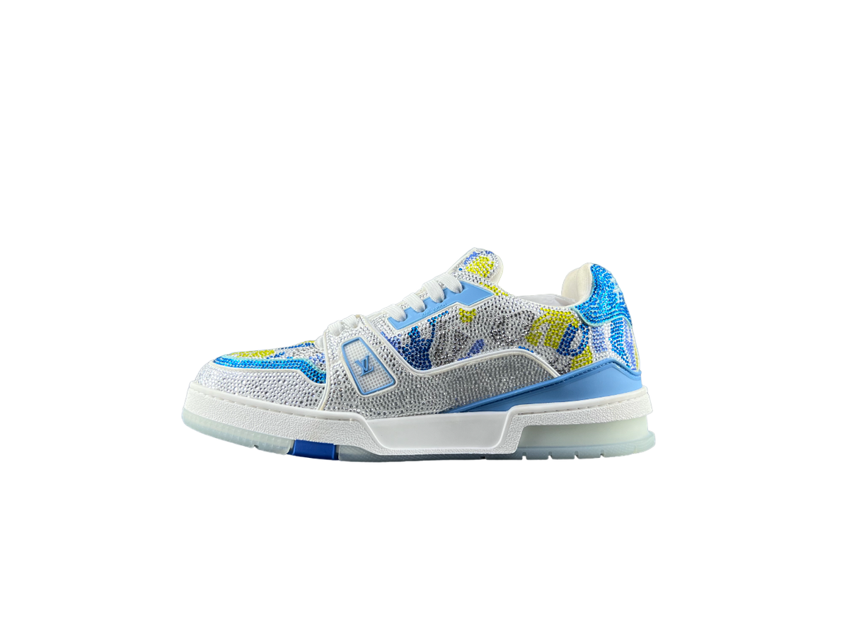 Louis Vuitton LV Trainers Baby Albastru Gri Diamonds Luxury Ediție - prezentare produs