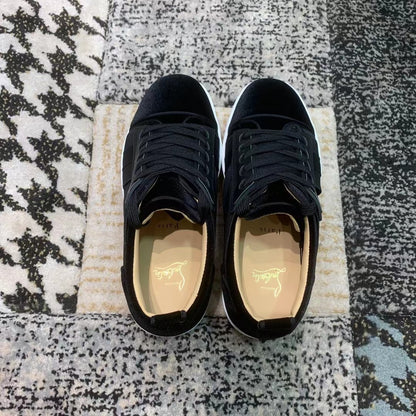 Christian Louboutin Negru Velvet High Sole Low - prezentare produs
