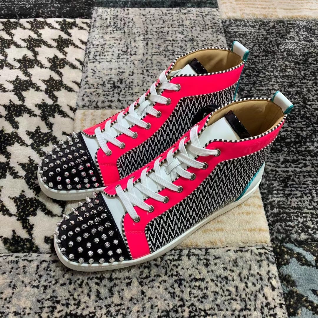 Christian Louboutin High Negru Roz - prezentare produs