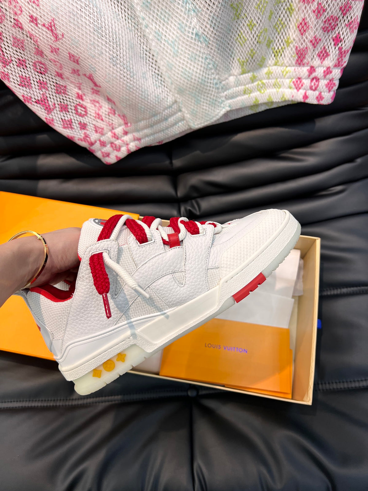 Louis Vuitton LV Skate Alb Roșu Pantofi sport - prezentare produs