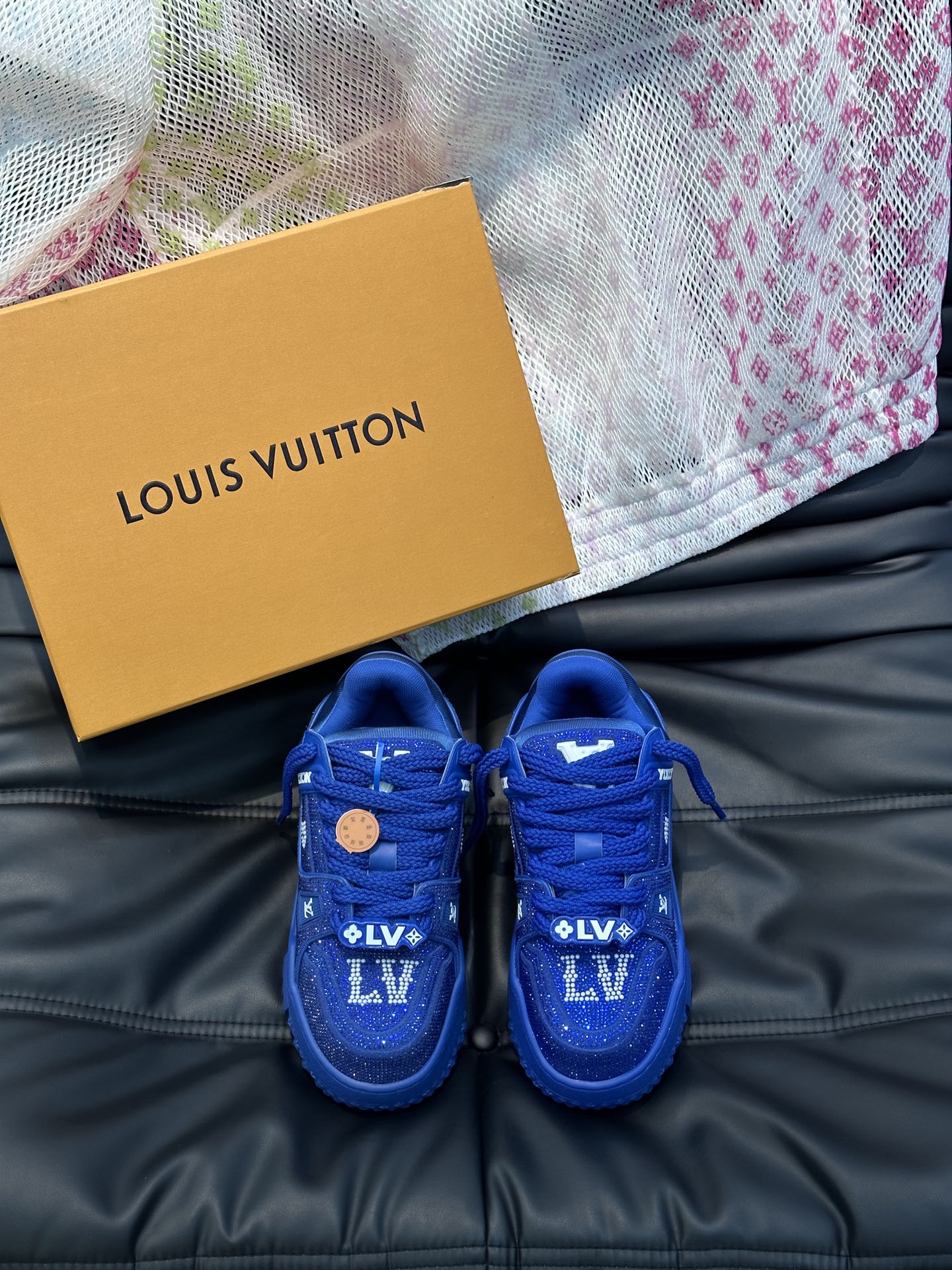 Louis Vuitton LV Trainers Maxi Albastru Stones - prezentare produs