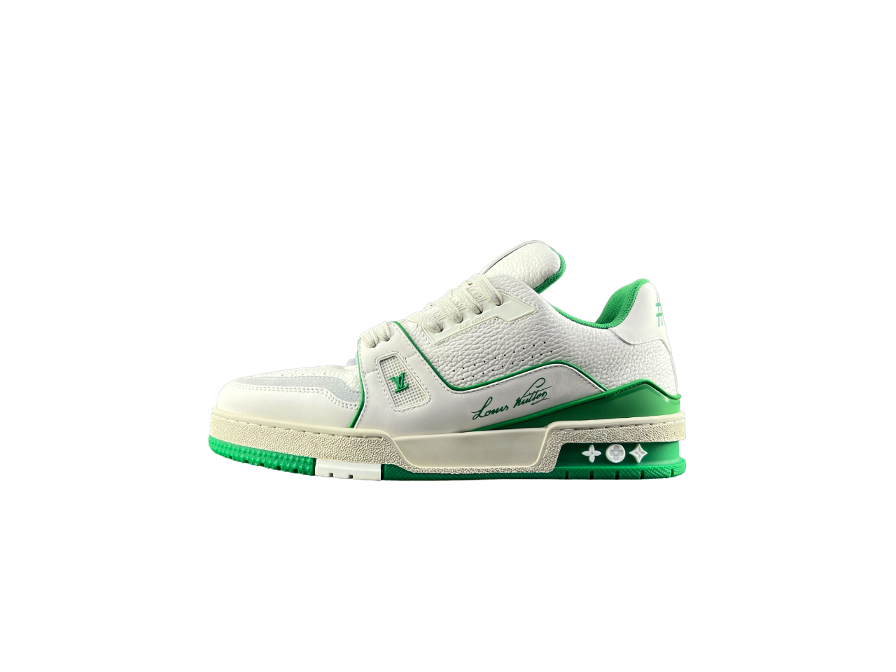Louis Vuitton LV Trainers Alb Verde - prezentare produs
