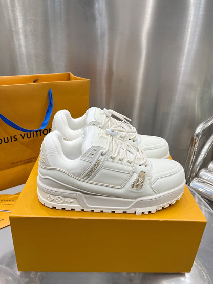 Louis Vuitton LV Pantofi sport Maxi Alb Piele - prezentare produs