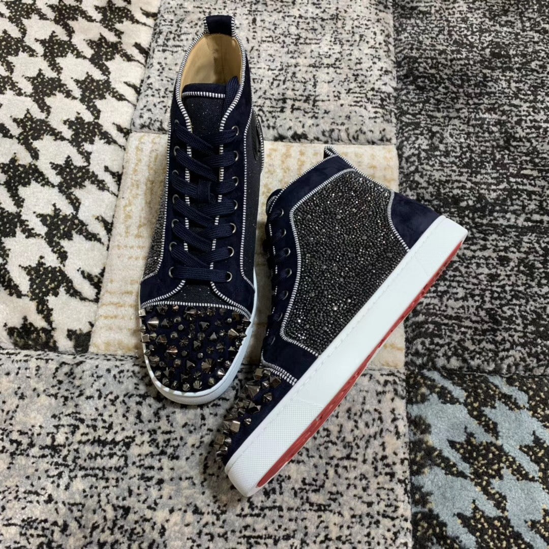 Christian Louboutin High Albastru Spikes - prezentare produs