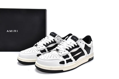 Amiri Skeleton Low Alb Negru - prezentare produs