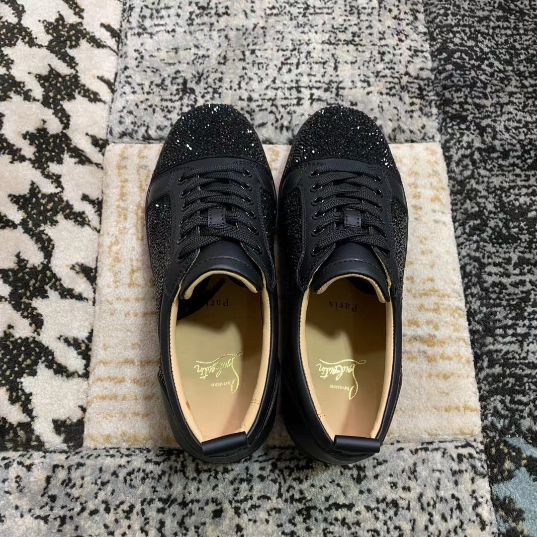 Christian Louboutin Full Negru Diamonds Low - prezentare produs