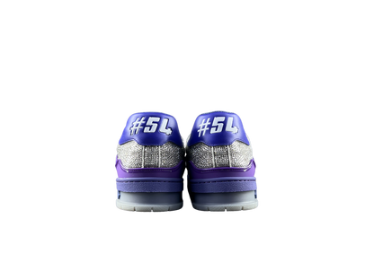 Louis Vuitton LV Pantofi sport Violet Gri Diamonds Luxury Ediție - prezentare produs