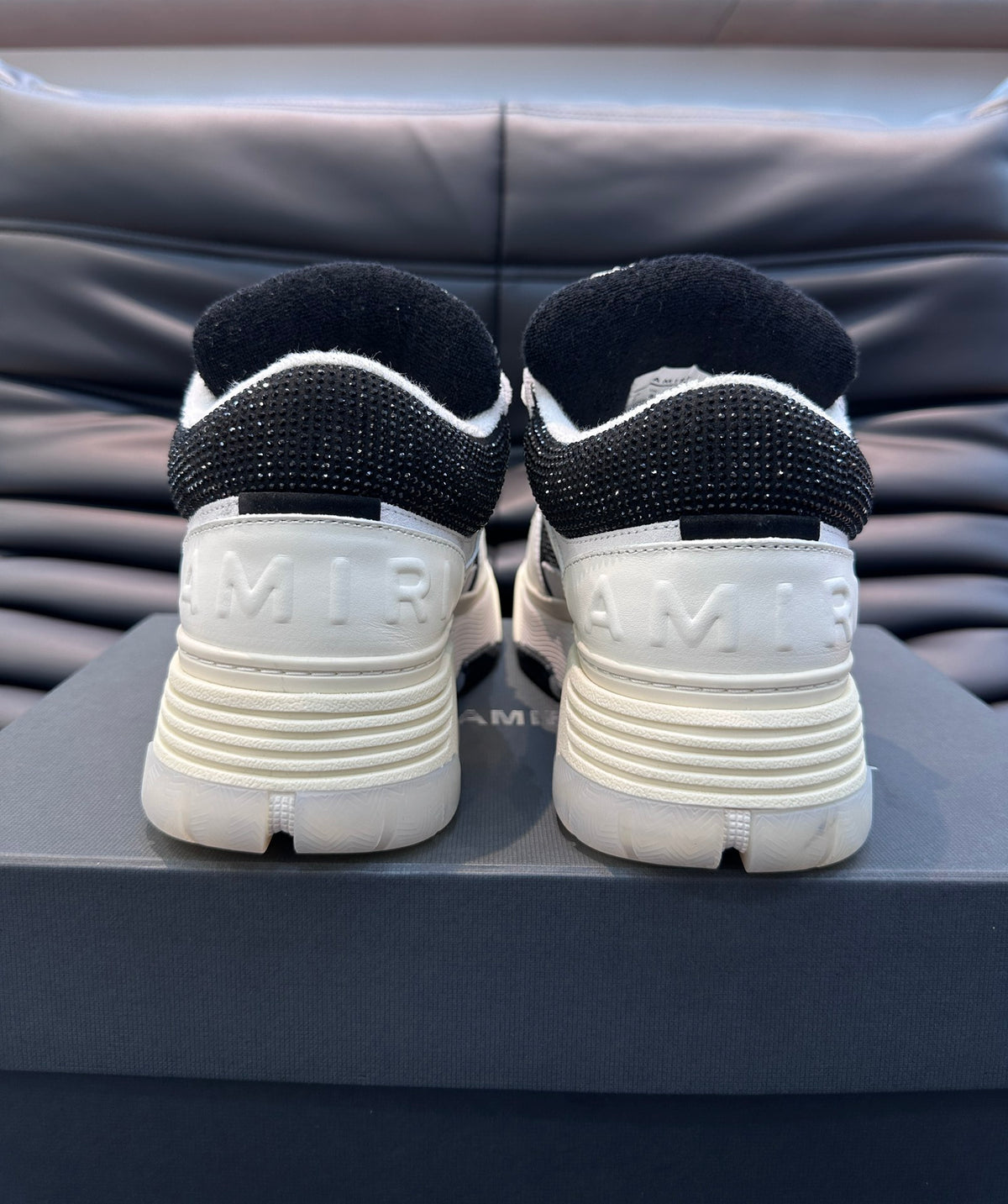Amiri Ma 1 Negru Alb Diamonds Custom New Colecție Pantofi sport - prezentare produs