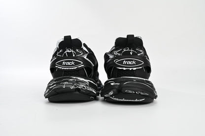 Balenciaga Track Negru Alb Paiting Pantofi sport - prezentare produs