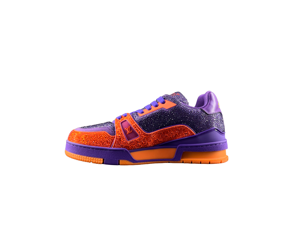 Louis Vuitton LV Trainers Portocaliu Violet Diamonds Luxury Ediție - prezentare produs