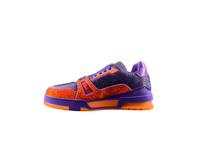 Louis Vuitton LV Trainers Portocaliu Violet Diamonds Luxury Ediție - prezentare produs