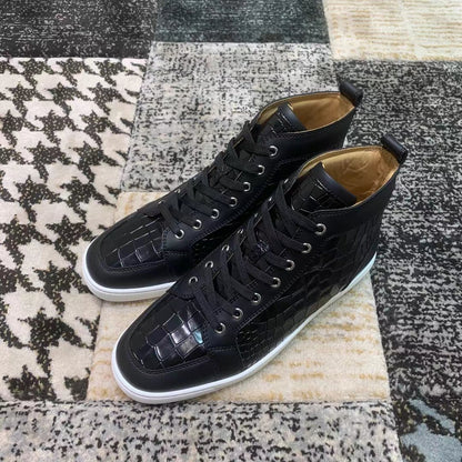 Christian Louboutin Negru Snake Skin High - prezentare produs