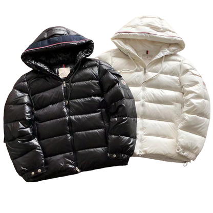 Moncler Geacă Puffer Negru Alb - prezentare produs