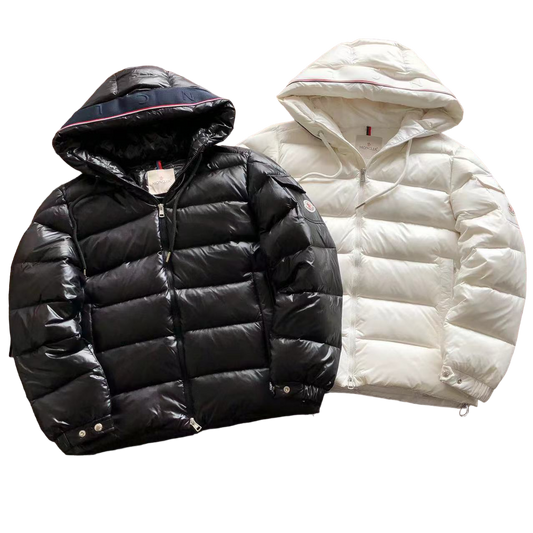 Moncler Geacă Puffer Negru Alb - prezentare produs