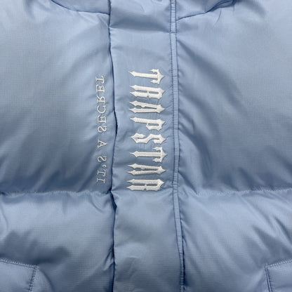 Trapstar Decoded Hooded Puffer Geacă Ice Albastru - prezentare produs