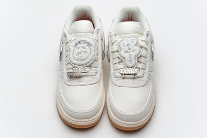 Nike Air Force X Travis Scott Ecru Pantofi sport - prezentare produs