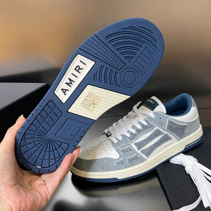 Amiri Skeleton Albastru Denim Pantofi sport - prezentare produs