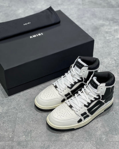 Amiri Skeleton High Top Alb Negru Pantofi sport - prezentare produs