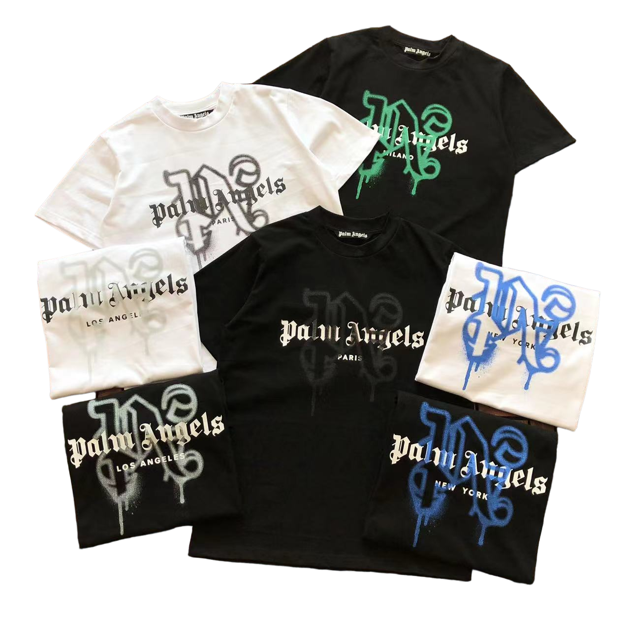 Palm Angels Graffiti Chest Logo - prezentare produs
