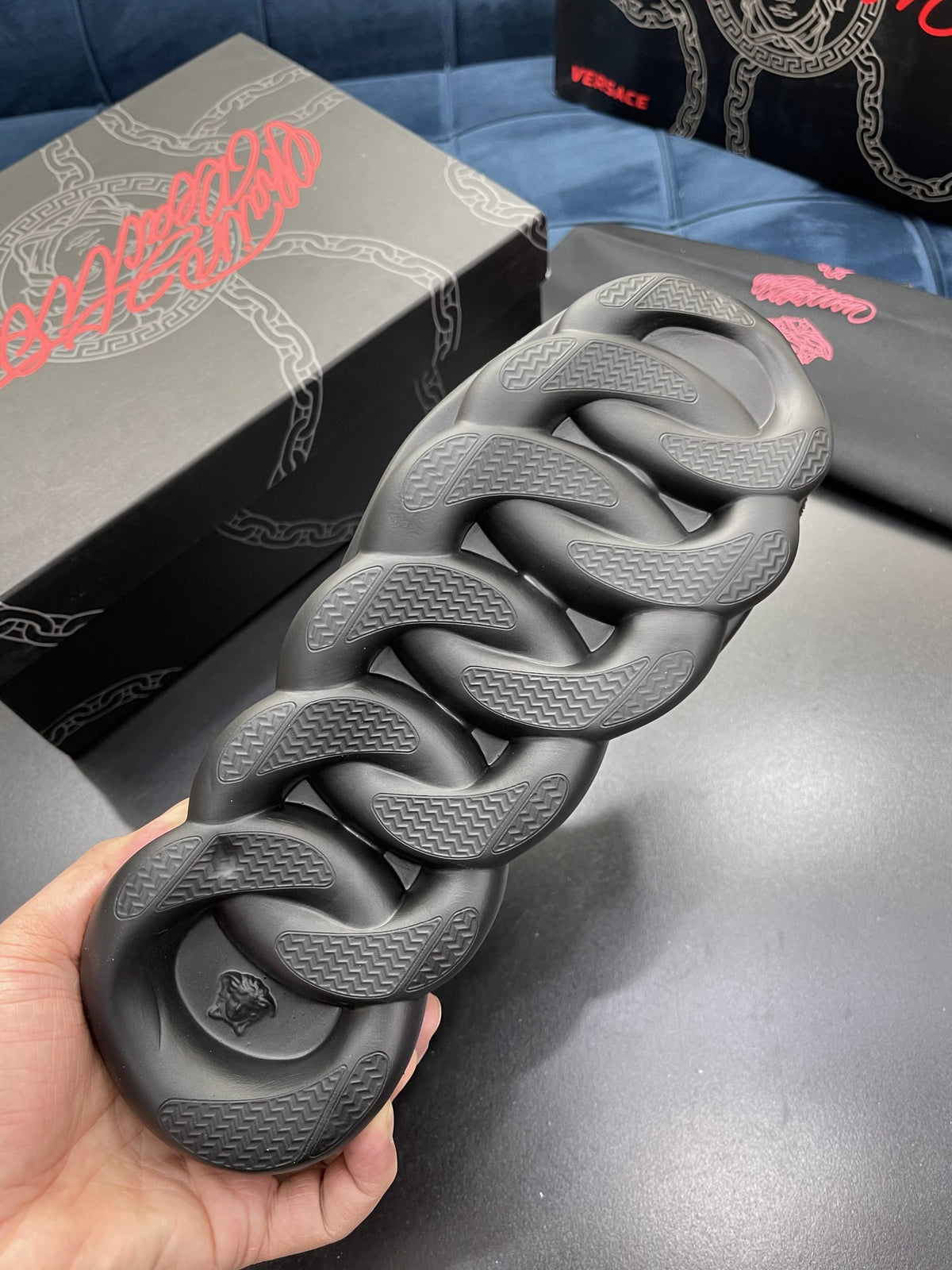 Versace Chain Reaction Negru Roșu Pattern Pantofi sport - prezentare produs