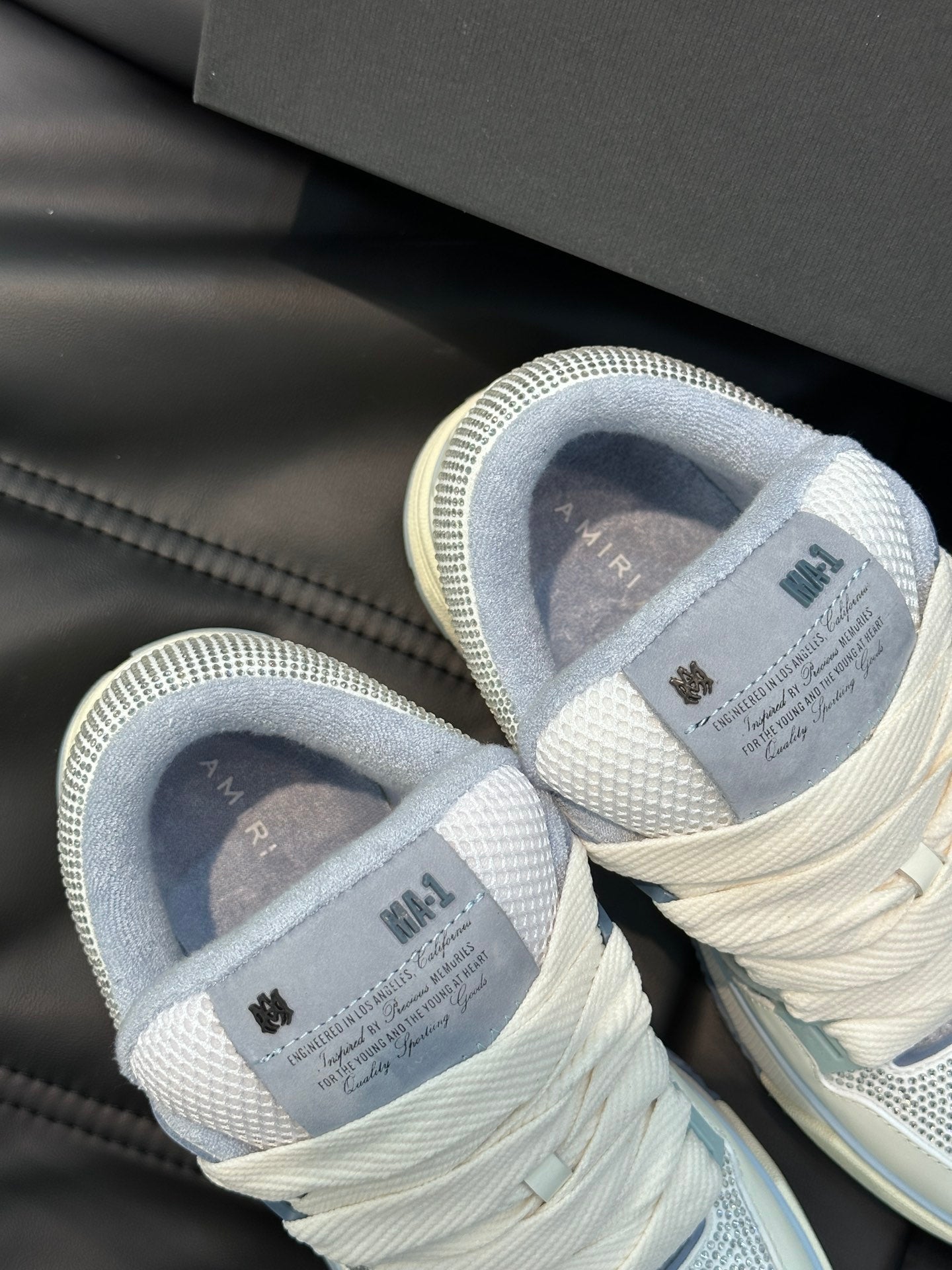 Amiri Ma 1 Baby Albastru Diamonds Custom New Colecție Pantofi sport - prezentare produs
