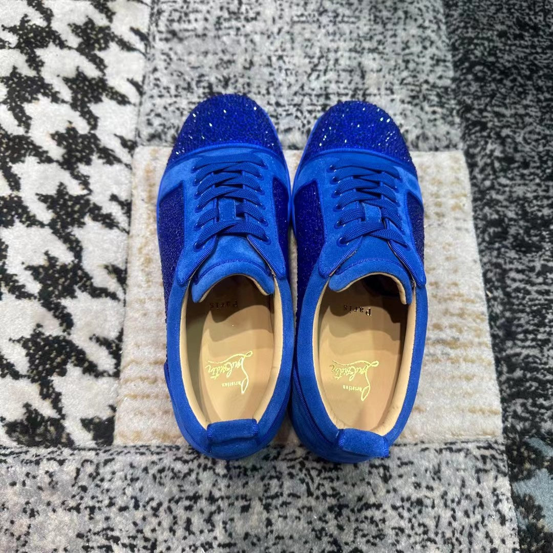 Christian Louboutin Albastru Diamonds Low - prezentare produs