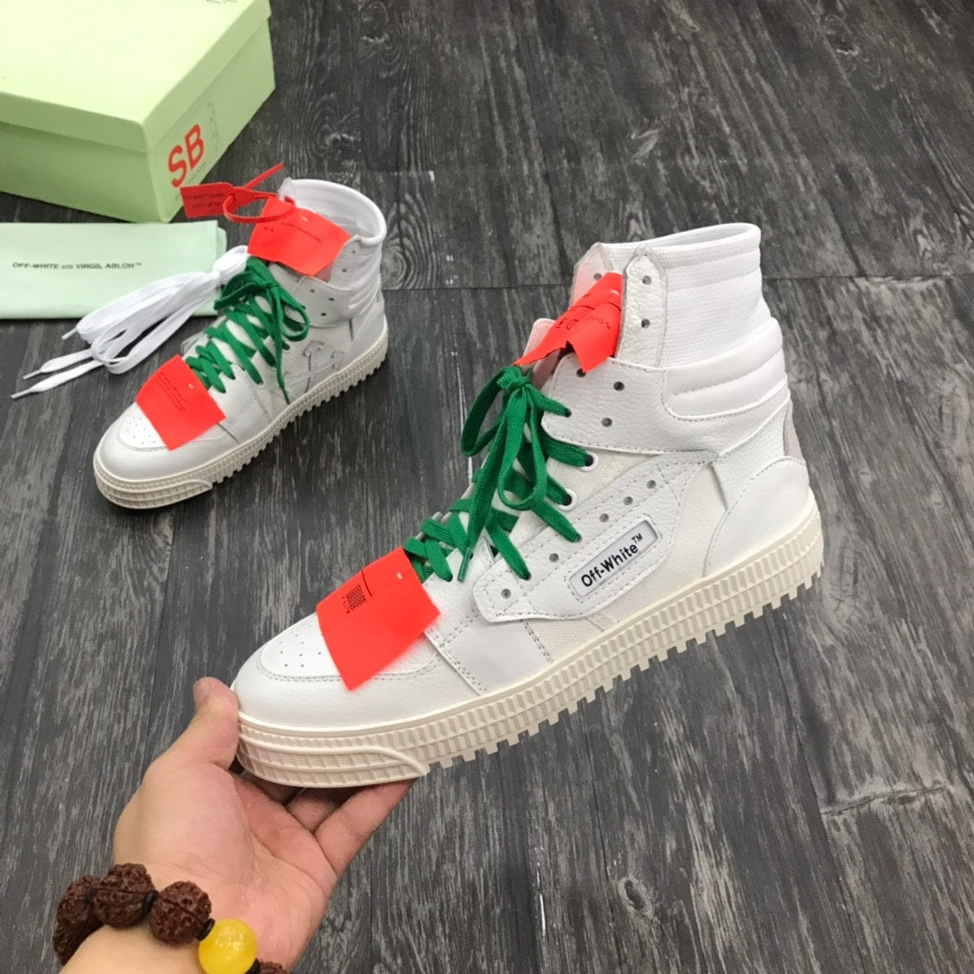 Off-White Court 3 0 Alb Verde Laces - prezentare produs