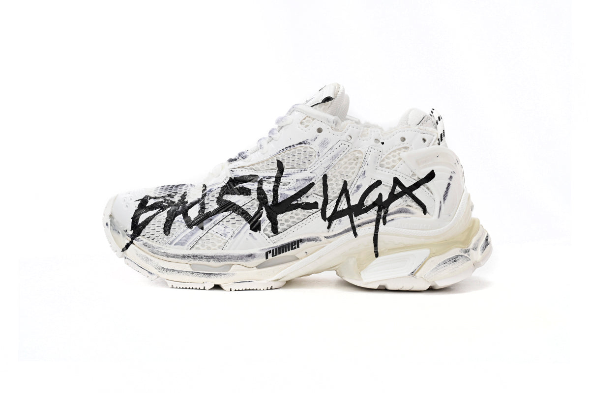 Balenciaga Runner Alb Grafitti - prezentare produs