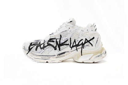 Balenciaga Runner Alb Grafitti - prezentare produs