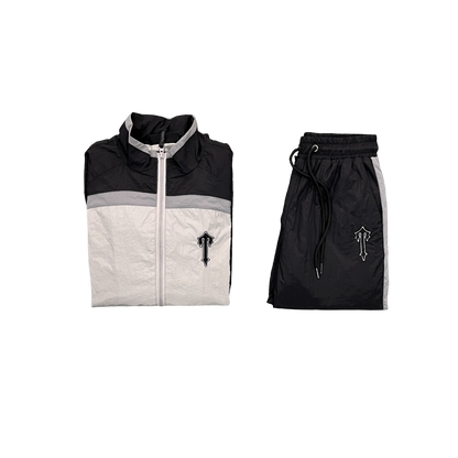 Trapstar Shellsuit Negru Gri Trening - prezentare produs