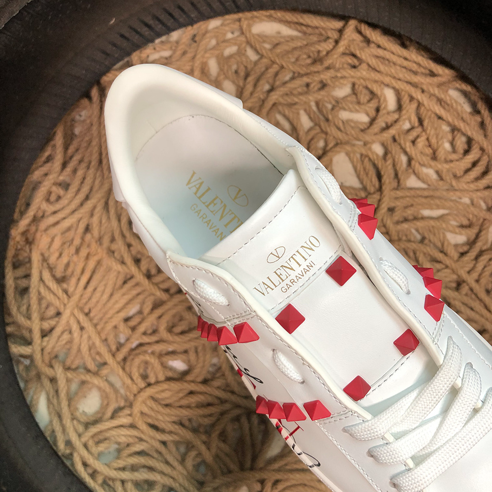 Valentino Rockstud Alb Roz Pantofi sport - prezentare produs