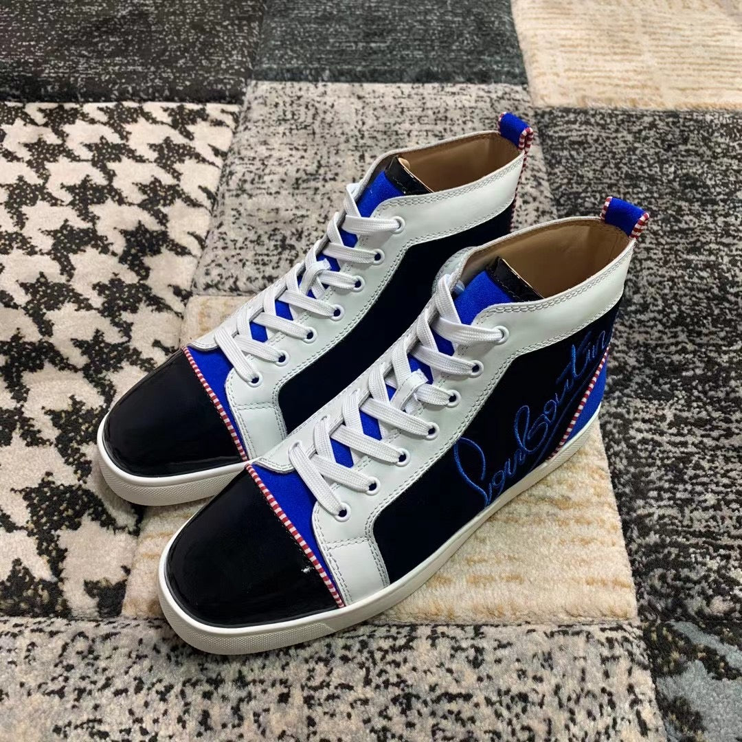 Christian Louboutin High Albastru Alb - prezentare produs