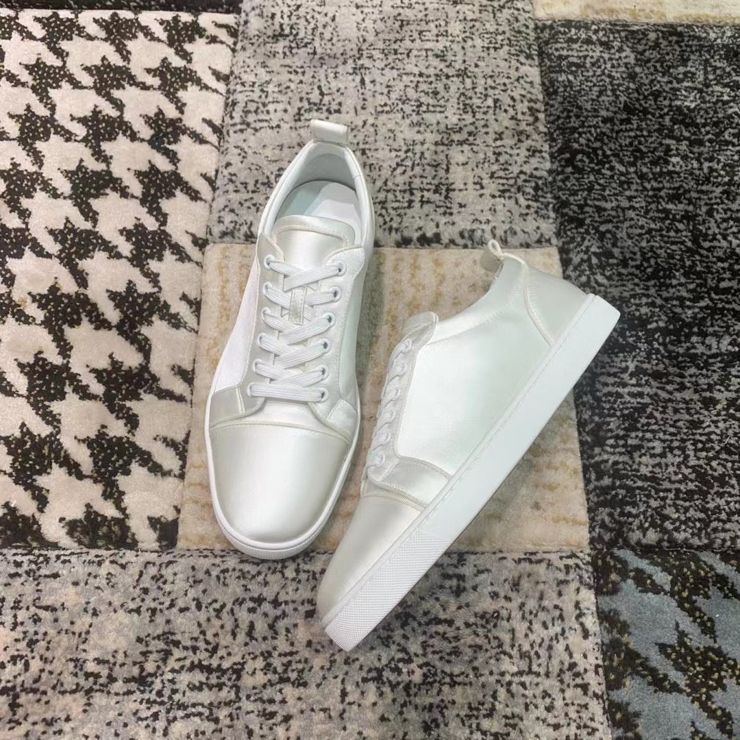 Christian Louboutin Clasic Alb Gri Low - prezentare produs