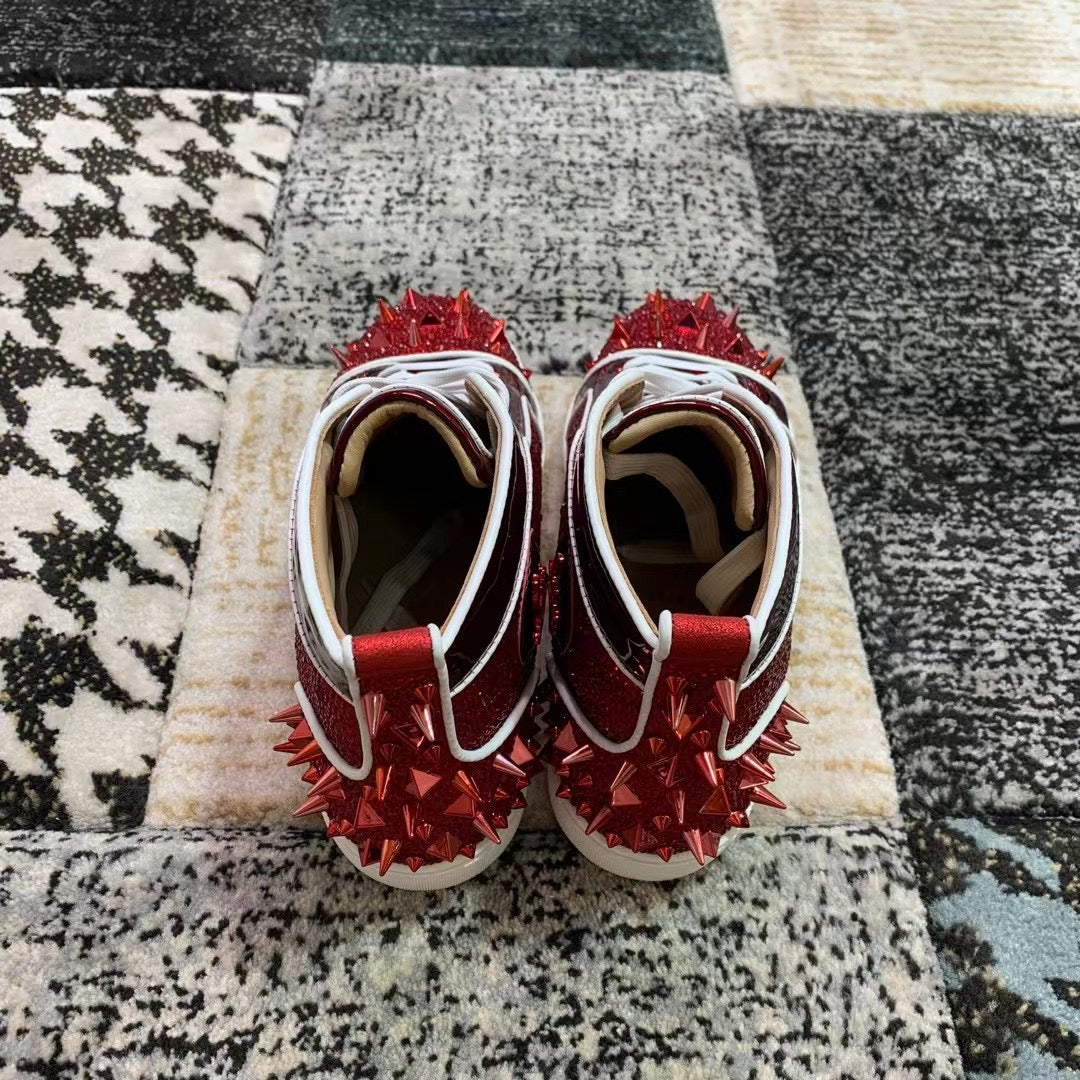 Christian Louboutin Roșu Diamonds Spikes High Luxury - prezentare produs