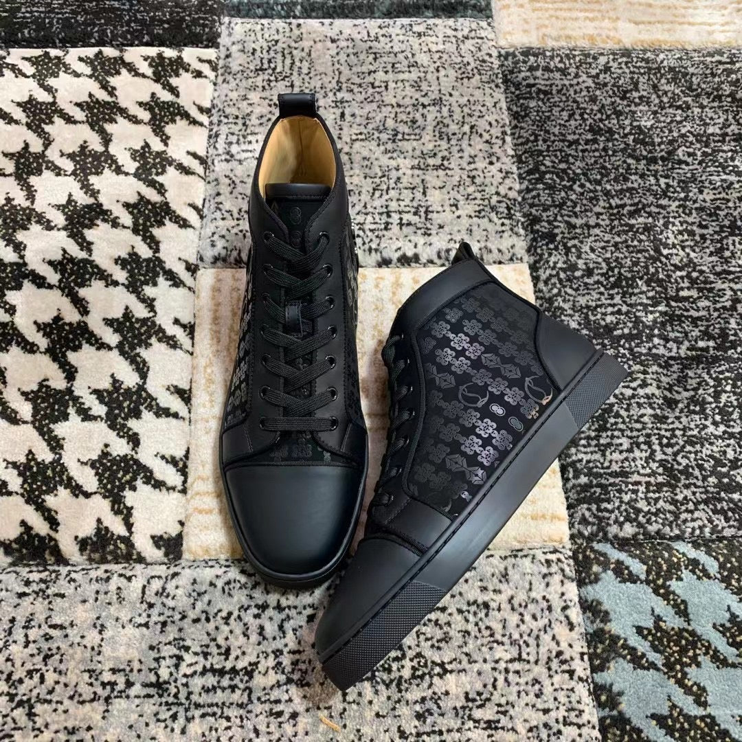 Christian Louboutin Clasic Negru Pattern High - prezentare produs
