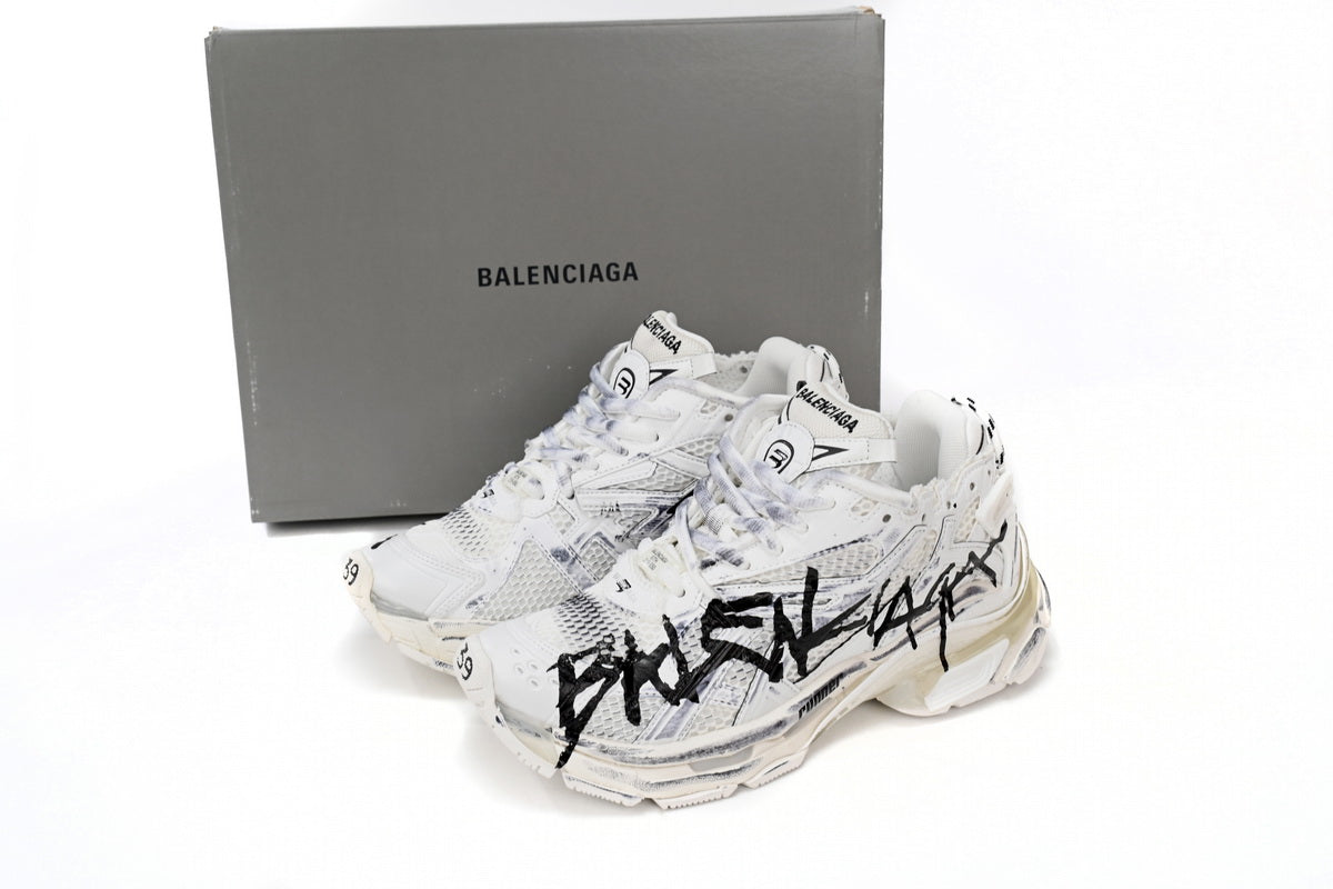 Balenciaga Runner Alb Grafitti Pantofi sport - prezentare produs
