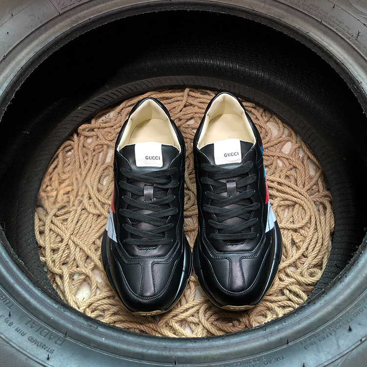 Gucci Rython Negru 3 Stripes Pantofi sport - prezentare produs